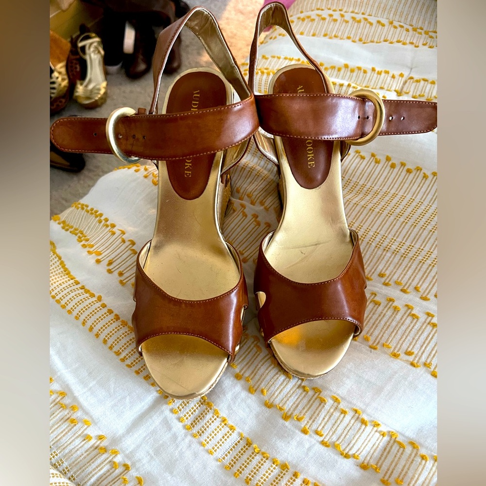Audrey Brooke Wedge Sandals